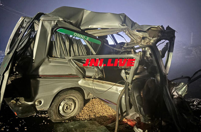 ट्रक की टक्कर से ओमनी सबार मूंगफली व्यापारी की मौत, दो घायल