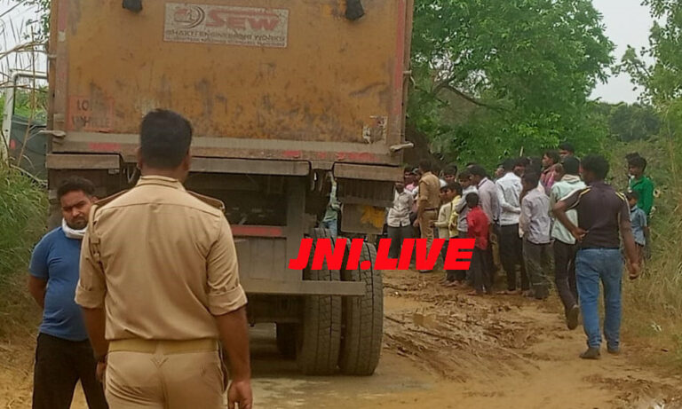 गिट्टी लदे डंपर से कुचलकर मेडिकल स्टोर कर्मी की मौत