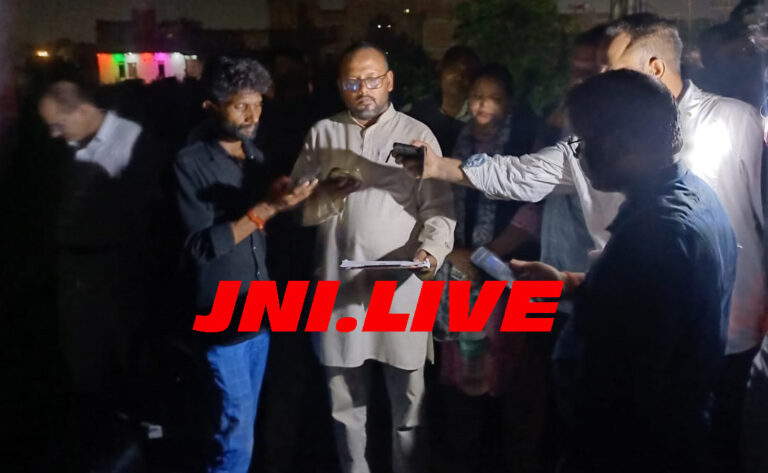 हाईकोर्ट के आदेश पर अधिकारियों की मौजूदगी में हुई नाला की पैमाइश