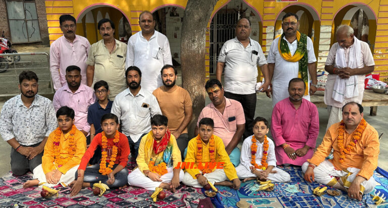 श्रीआदर्श रामलीला मंडल का भूमि पूजन के साथ श्रीगणेश