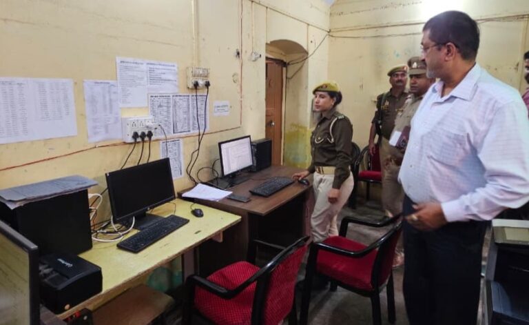 थाना का निरीक्षण, फरियादियों की शिकायतों के समयबद्ध निस्तारण के दिए निर्देश