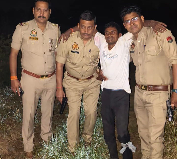 नाबालिक से दुष्कर्म के आरोपी को मुठभेड़ में लगी गोली, सिपाही भी घायल