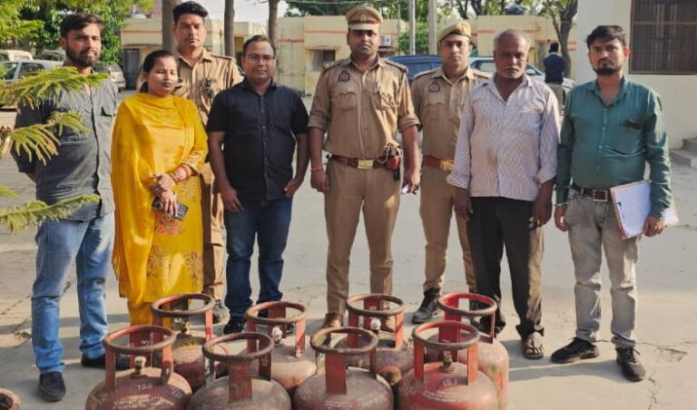 अवैध गैस सिलेंडर रखने पर कार्रवाई, एक को दबोचा