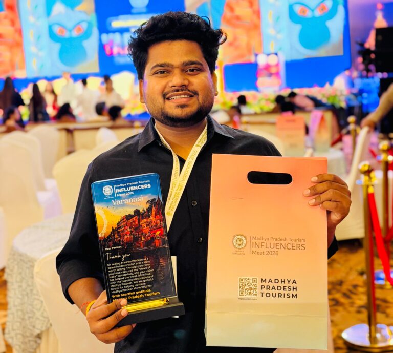 शिवम मध्य प्रदेश के पर्यटन सम्मेलन में सम्मानित