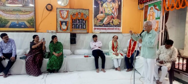 श्री राधा श्याम शक्ति मंदिर में  में काव्य समारोह