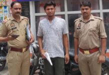 फायरिंग व मारपीट में वांछित आरोपी गिरफ्तार, तमंचा व कारतूस बरामद