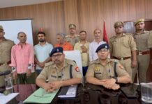 प्रधान पति पर फायरिंग मामले में पांच आरोपी गिरफ्तार, लाइसेंसी रिवॉल्वर समेत हथियार बरामद