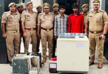 दो शातिर चोरों को दबोचा, वॉशिंग मशीन व एसी समेत चोरी का सामान बरामद