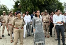 गणेश प्रतिमा विसर्जन को लेकर पांचाल घाट पर व्यवस्थाओं का जायजा
